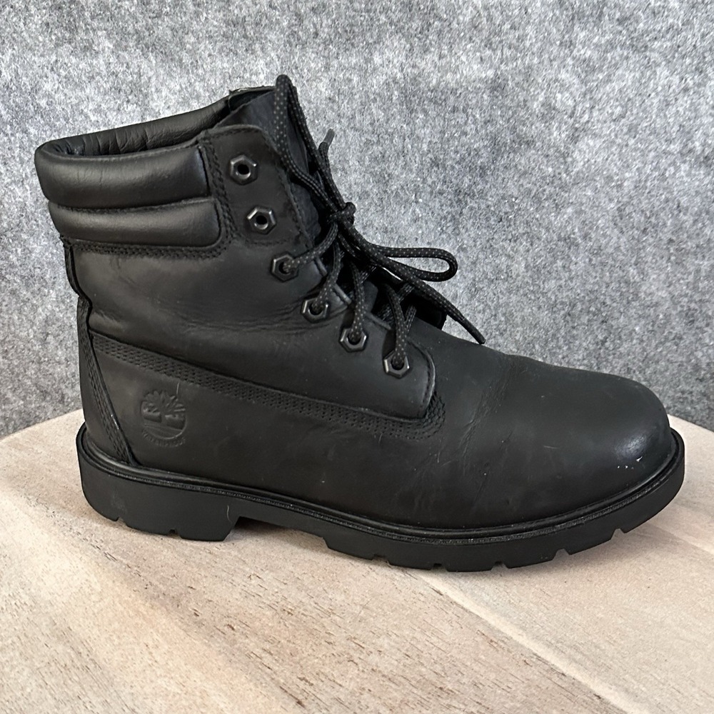 Timberland 6 Inch Premium Black Leather Waterproof Boots A156S Womens 8